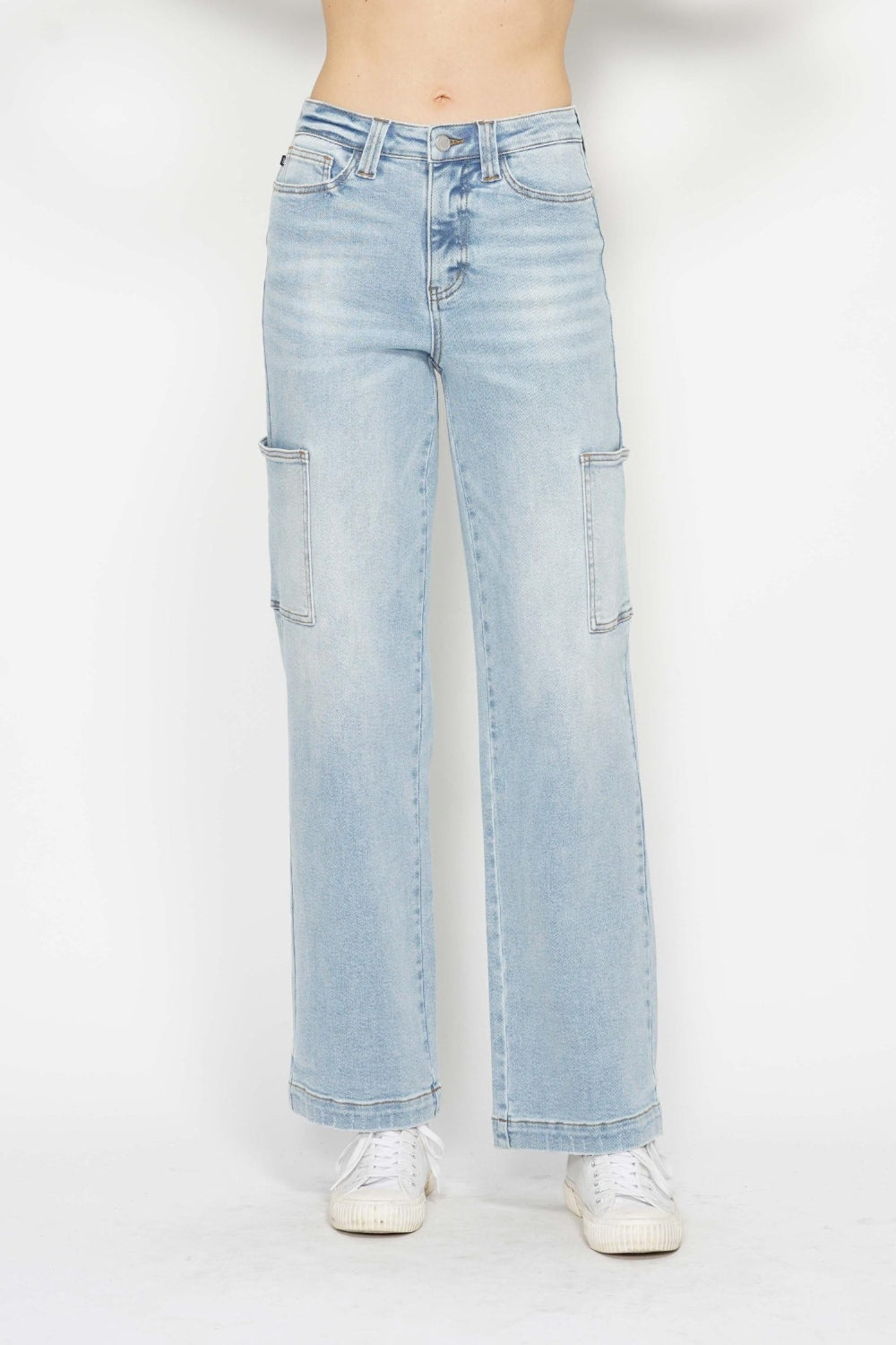 Judy Blue High Waist Straight Cargo Jeans