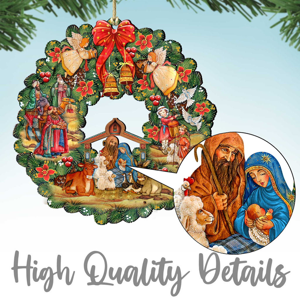BLOSSOM CROSS WOODEN ORNAMENTS | HANDCRAFTED KEEPSAKES MADE IN THE USA Wooden Ornaments