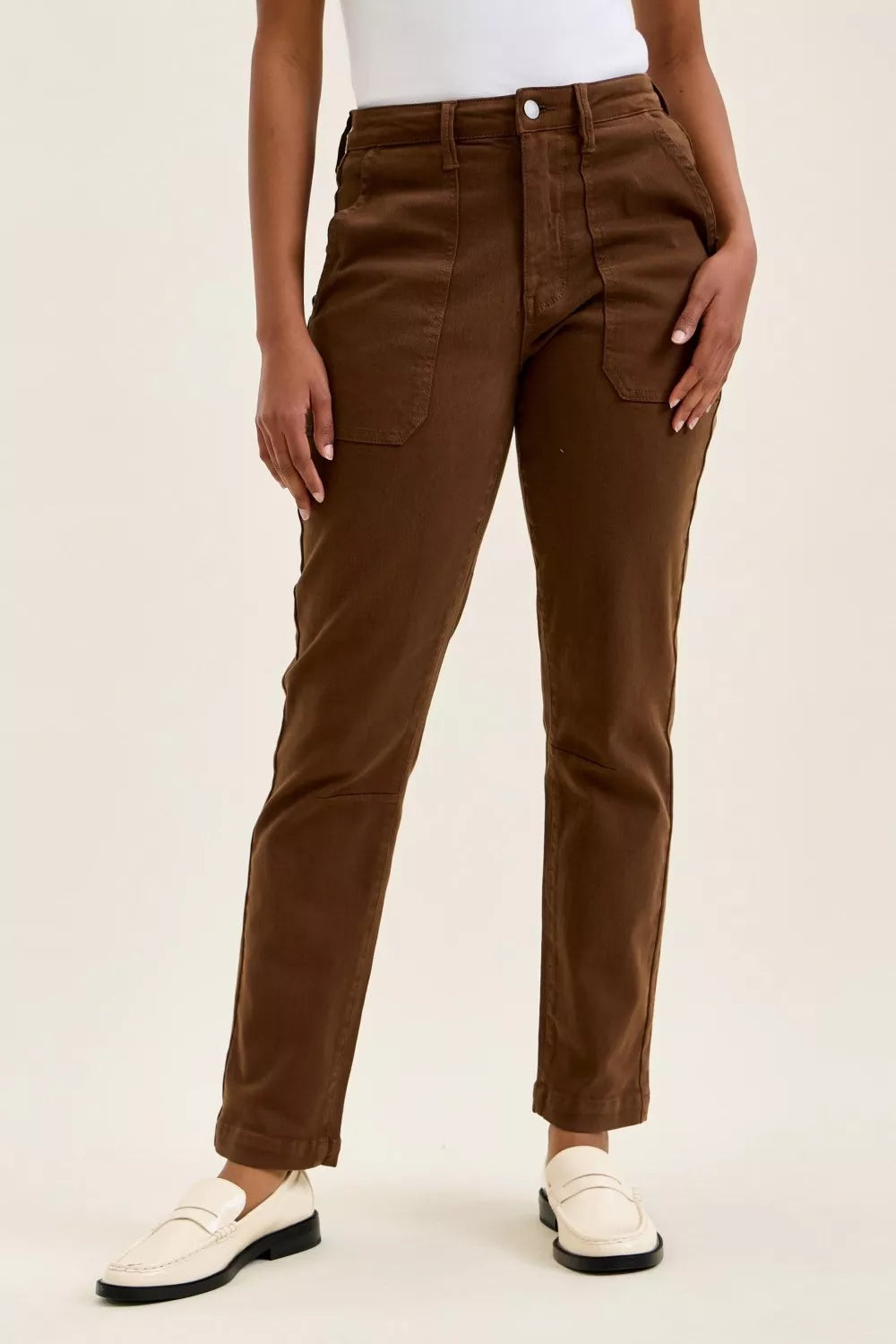 JUDY BLUE HIGH WAISTED AURORA WEEKENDER JEANS WITH KNEE DARTS
