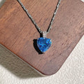 .925 STERLING SILVER ZIRCON HEART NECKLACE Necklace
