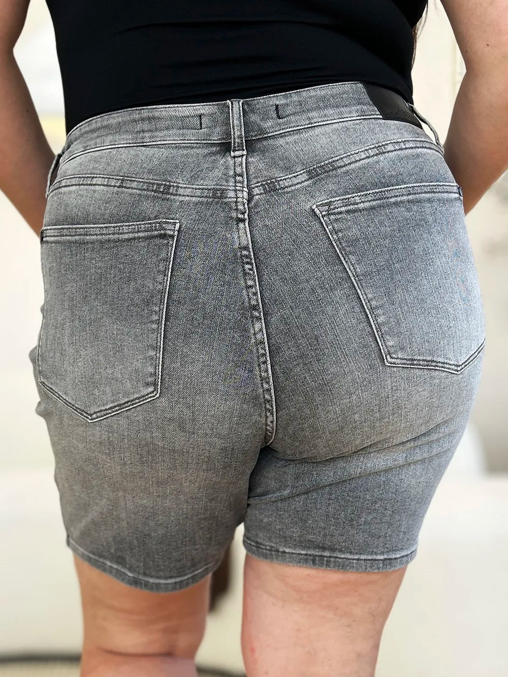 JUDY BLUE HIGH WAIST WASHED DENIM SHORTS Judy Blue Denim