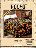 Orange camo oversized king blanket