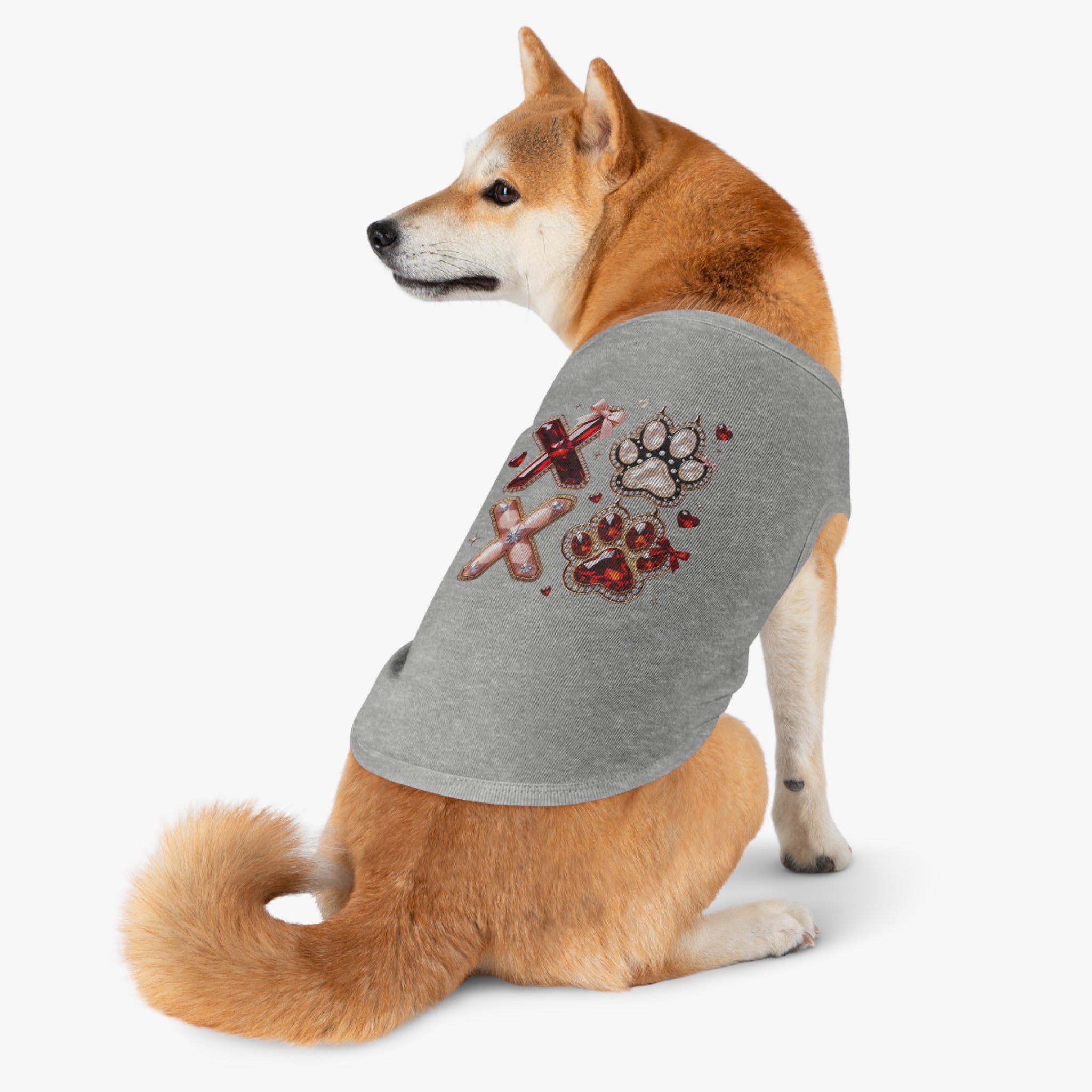 PET TANK TOP - SPARKLING PAW XOXO JEWEL DESIGN Pets
