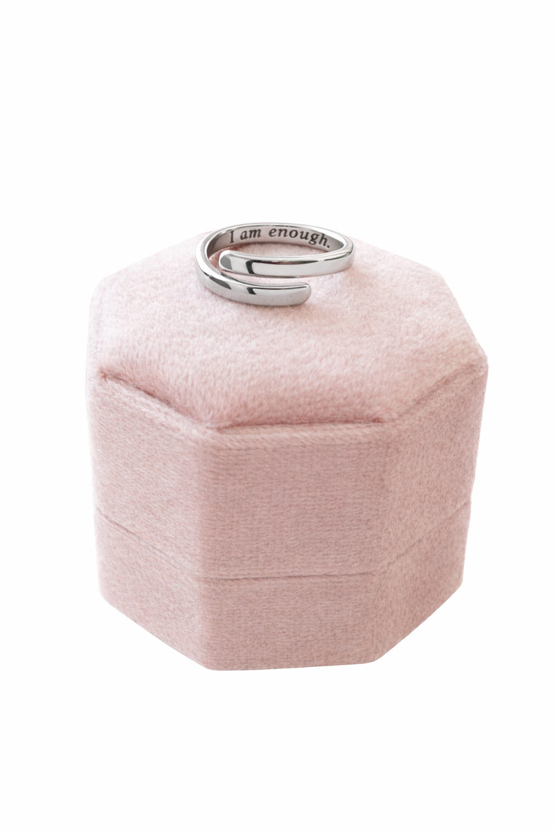 "I AM ENOUGH' ADJUSTABLE WRAP RING RING