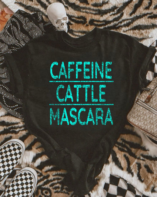 Caffeine Cattle Mascara Tshirt