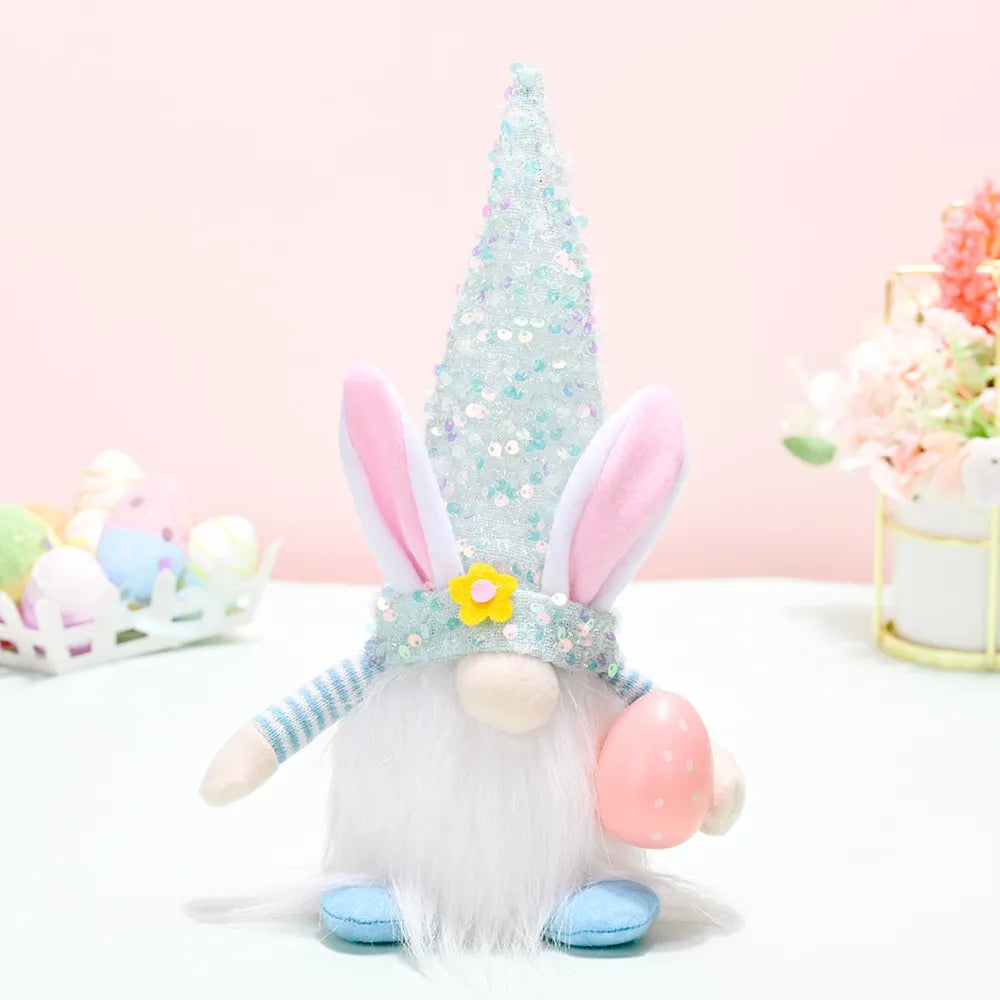 EASTER SEQUIN POINTED HAT GNOME home decor
