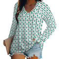 RANCH TURQUOISE CONCHO LONG SLEEVE TOP Fashion Top