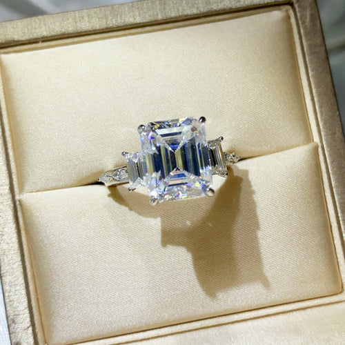 5 CARAT MOISSANITE .925 STERLING SILVER RING RINGS