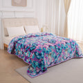 PURPLE AND BLUE BUTTERFLY SUPER KING SIZE SOFT PLUSH BLANKET Blanket