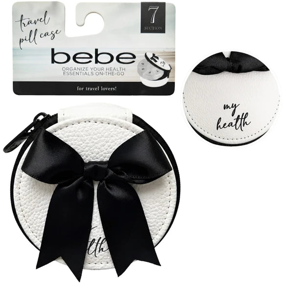 BEBE TAVEL PILL HOLDER CASE - STYLISH TRAVEL FOR YOUR HEALTH NEEDS