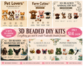 3D BEADED DO IT YOURSELF CRAFT KITS - FOR ALL AGES CRAFT