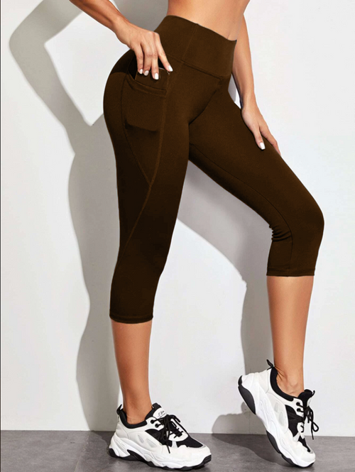 BROWN- POCKET CAPRI- 2 OPTIONS capri
