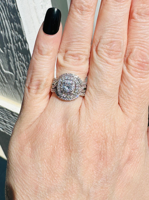 ALESSIA 3-PIECE GRAND HALO RING SET RING