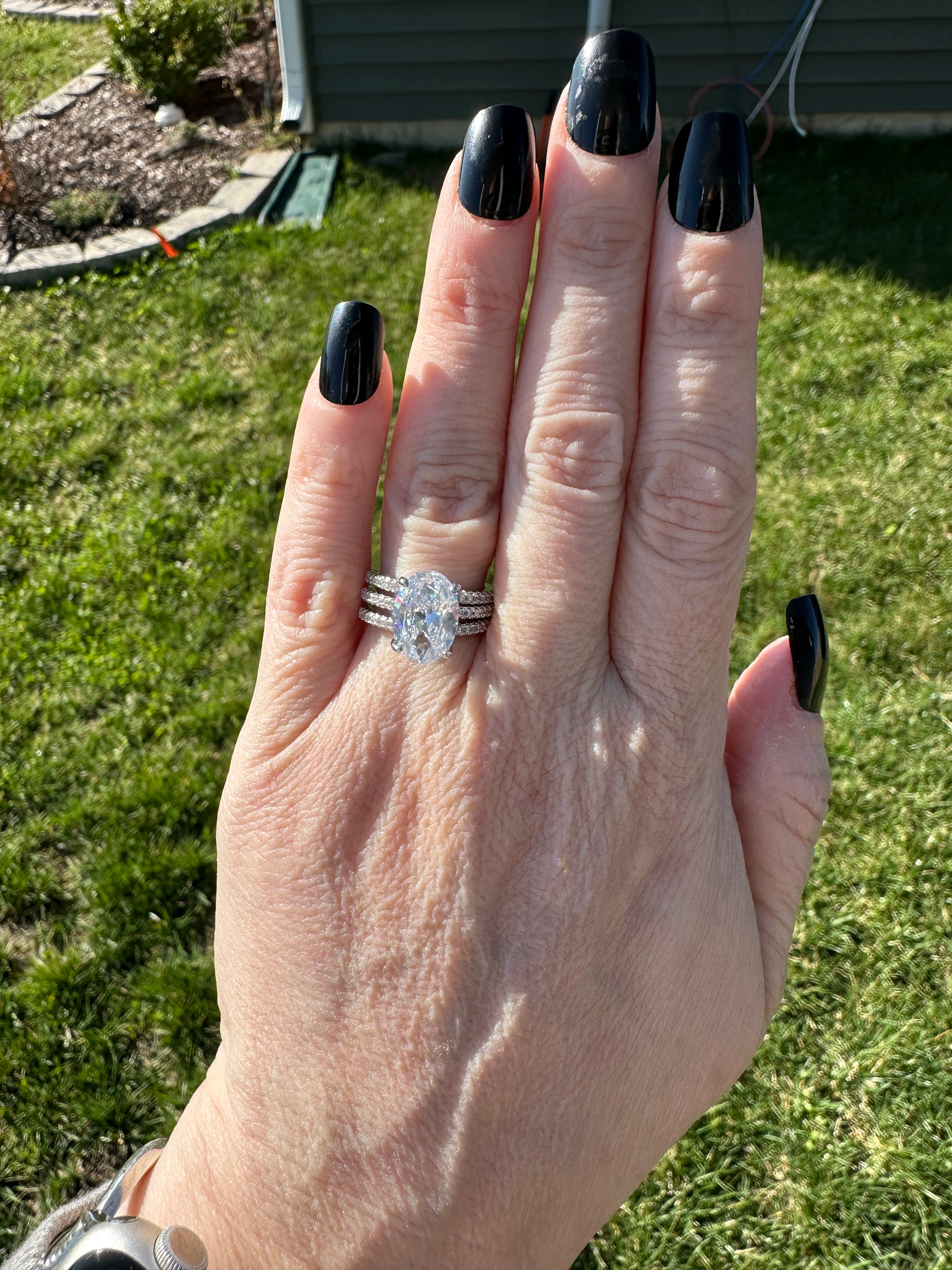 AVELINE OVAL LUXE 3-PIECE RING SET RING