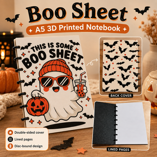 BOO SHEET- 3D PRINTED REFILLABLE NOTEBOOK Accessories