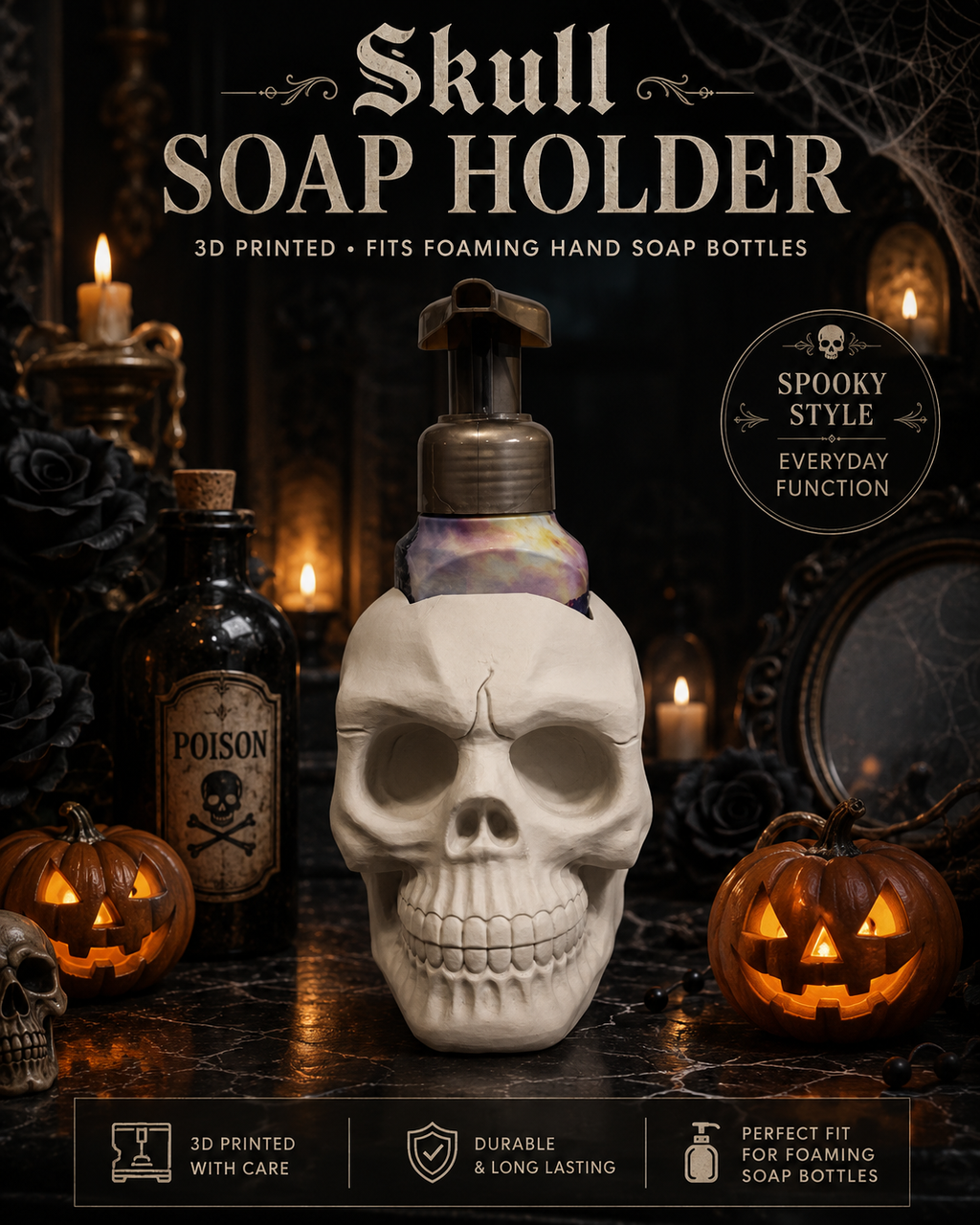 SKULL SOAP HOLDER- CUSTOM 3D PRINTED