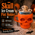 SKULL-3D PRINTED ICE CREAM PINT HOLDER 3D Printing