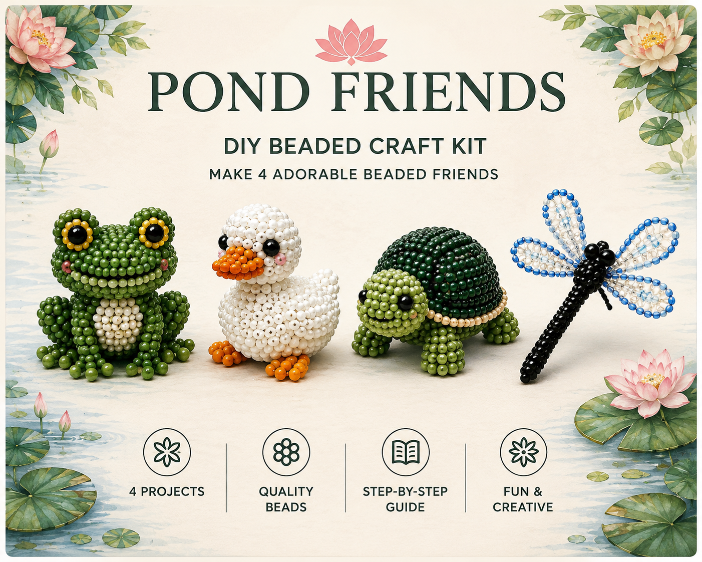 3D BEADED DO IT YOURSELF CRAFT KITS - FOR ALL AGES