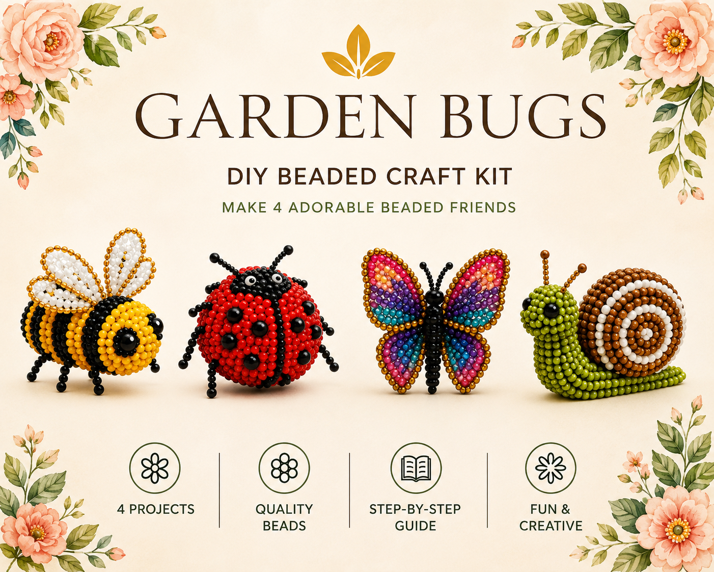 3D BEADED DO IT YOURSELF CRAFT KITS - FOR ALL AGES
