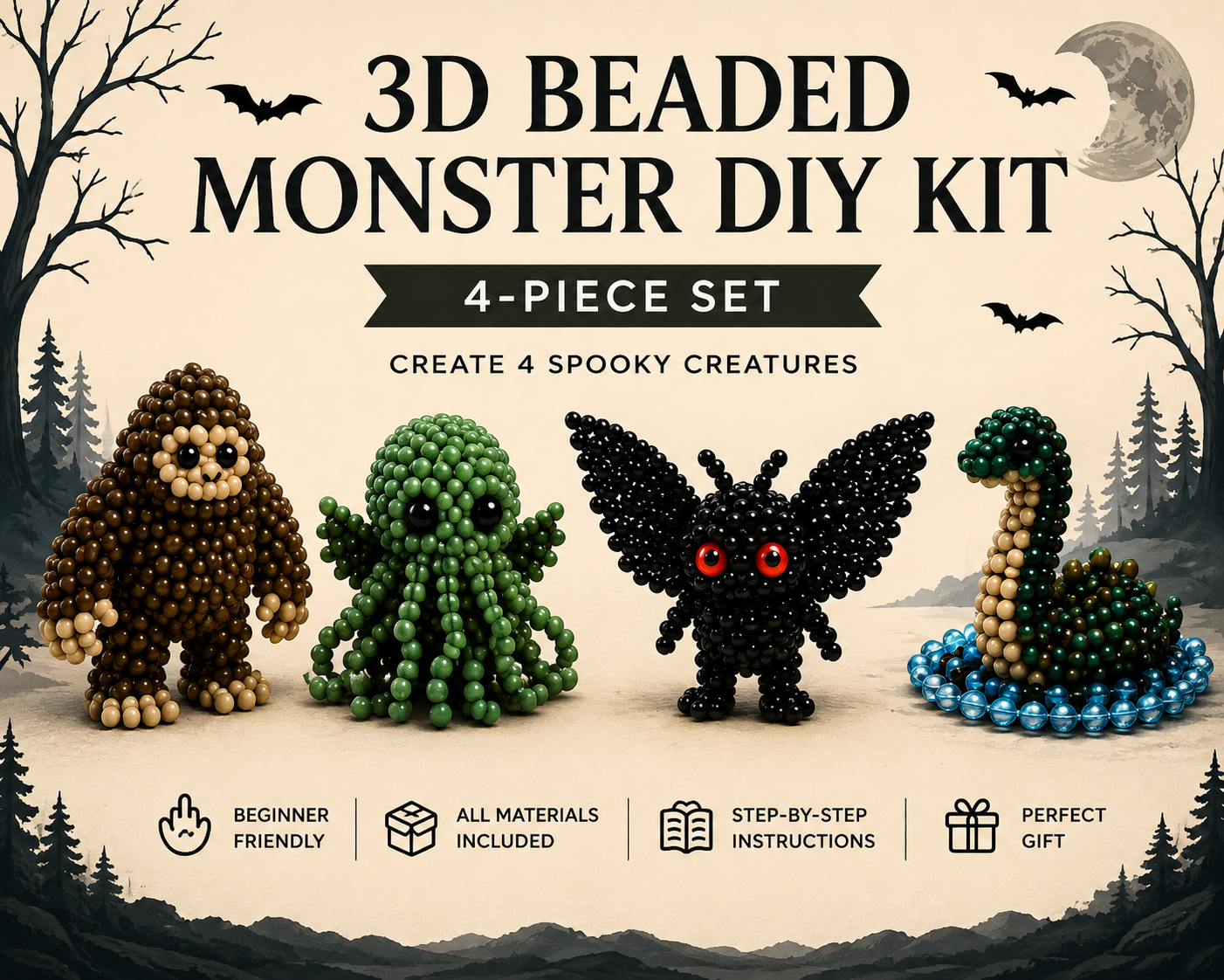 3D BEADED DO IT YOURSELF CRAFT KITS - FOR ALL AGES