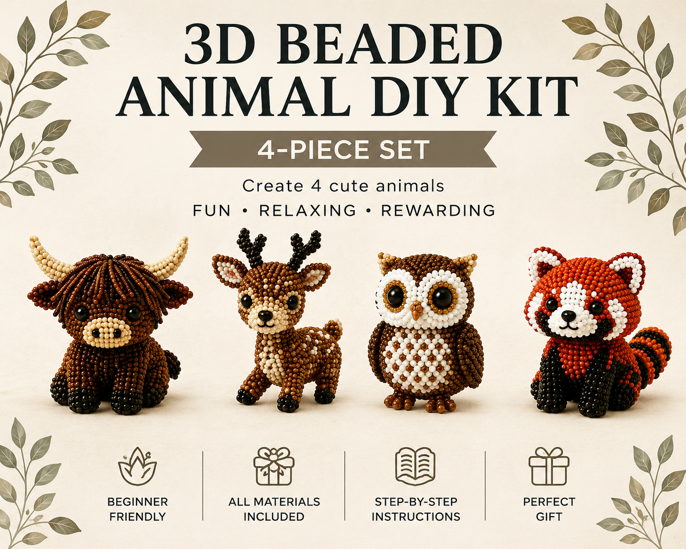 3D BEADED DO IT YOURSELF CRAFT KITS - FOR ALL AGES