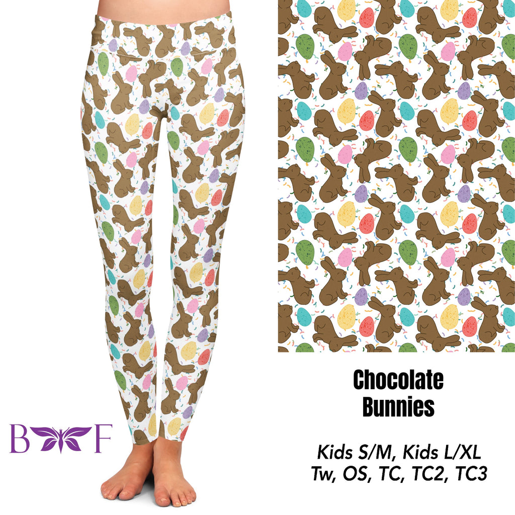 Chocolate Bunny skorts and kids leggings with pockets