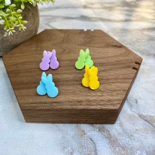 Acrylic Stud Earrings - Easter - Bunny Mix