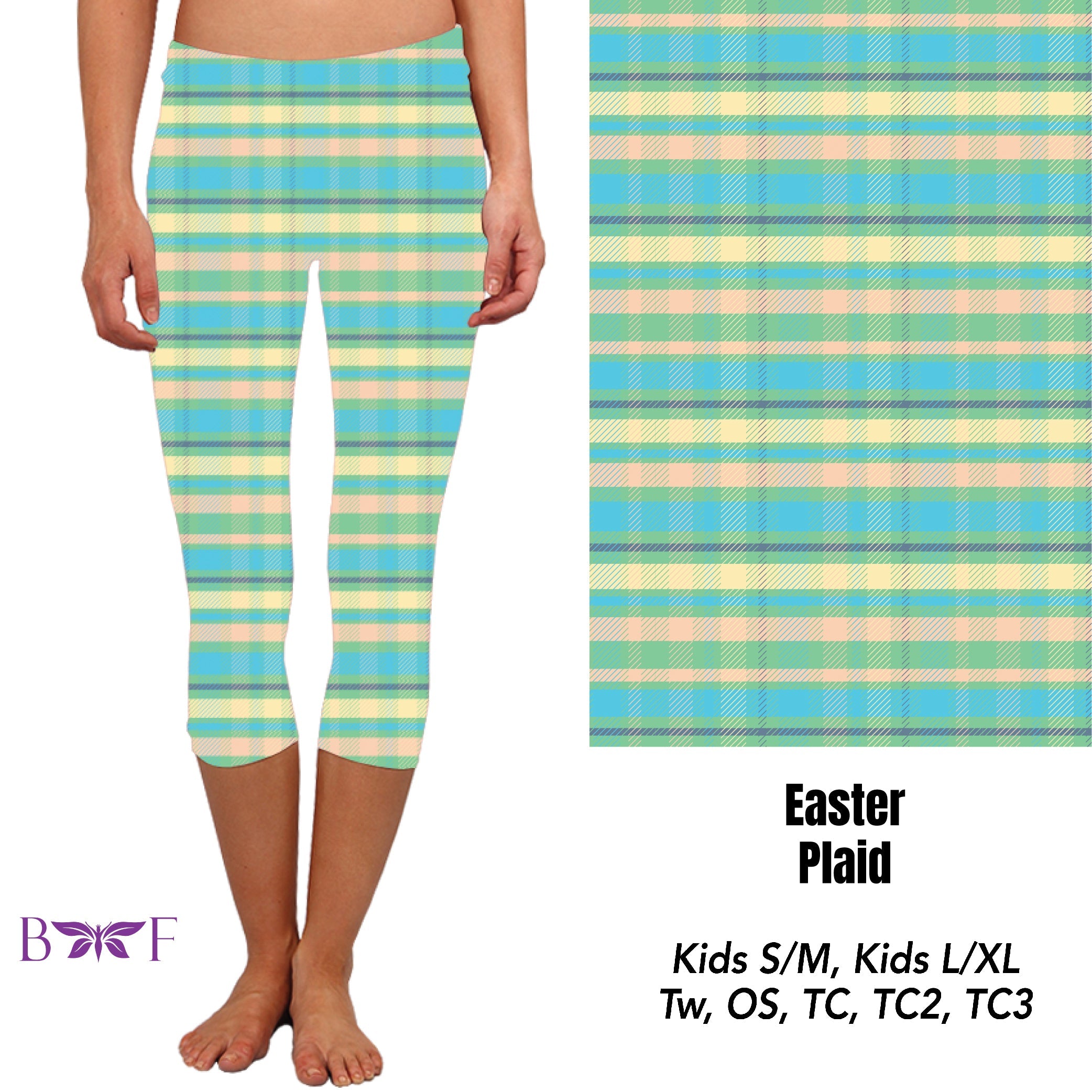 Easter Plaid skort with pockets