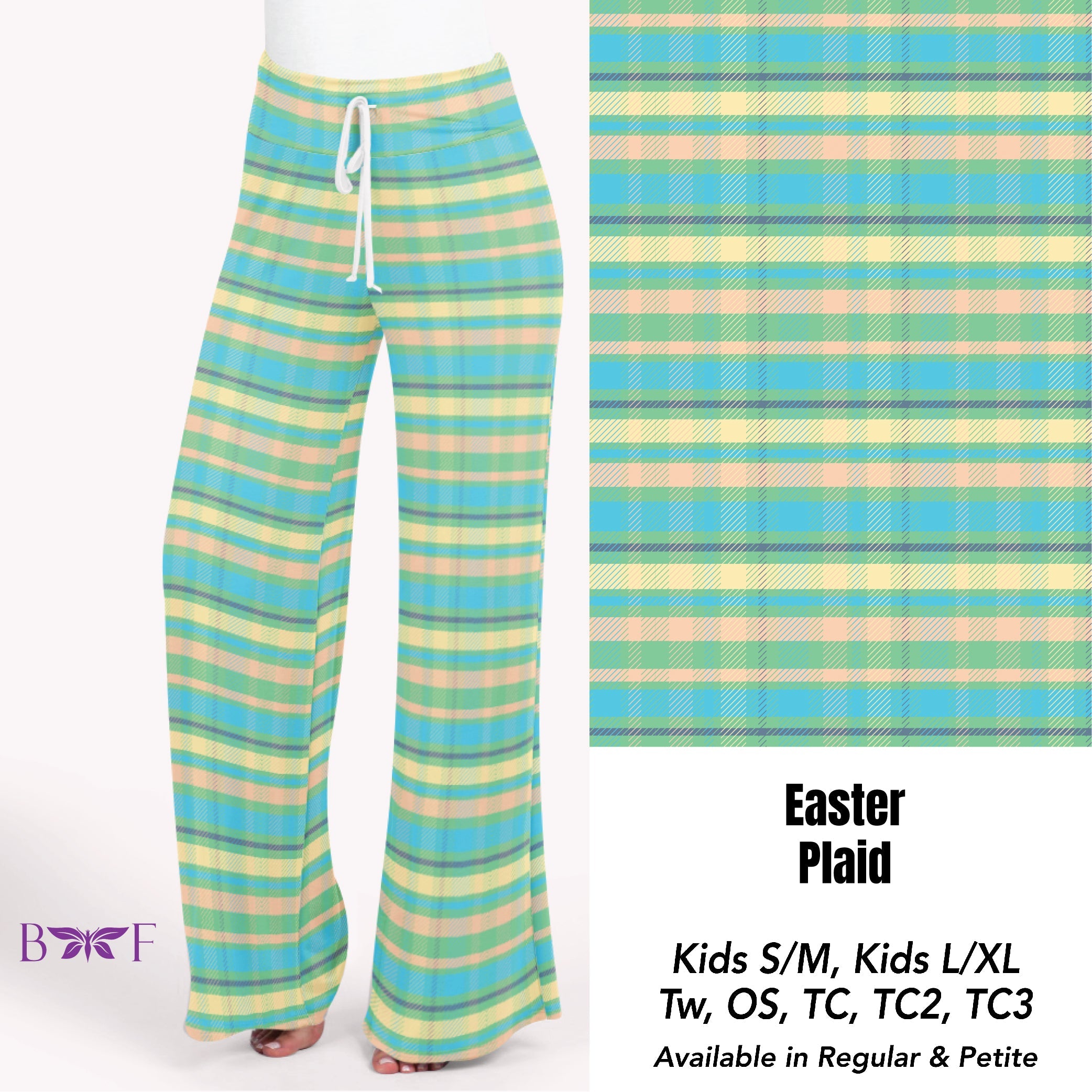 Easter Plaid skort with pockets