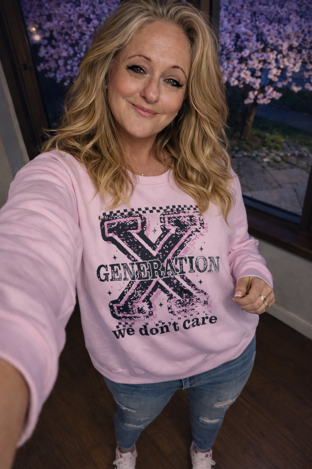 GENERATION X - WE DON'T CARE CUSTOM GRAPHIC SWEATSHIRT Sweatshirt