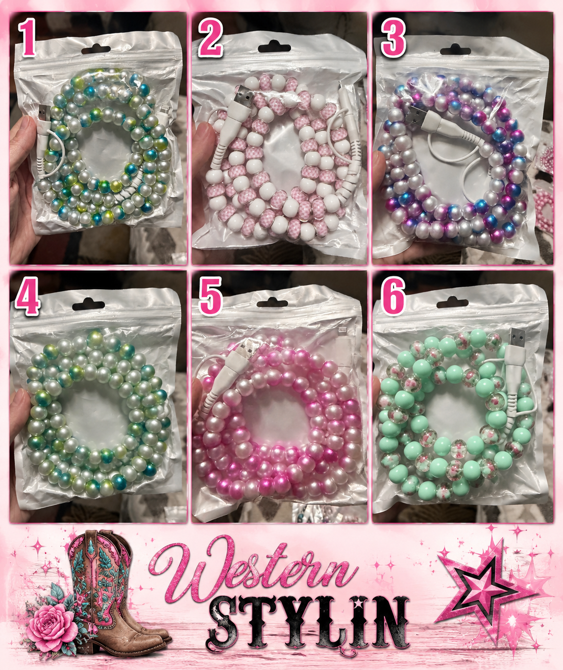 BEADED 4-IN-1 FAST CHARGING CABLE - SO MANY TO CHOOSE FROM - Look! Car Charger