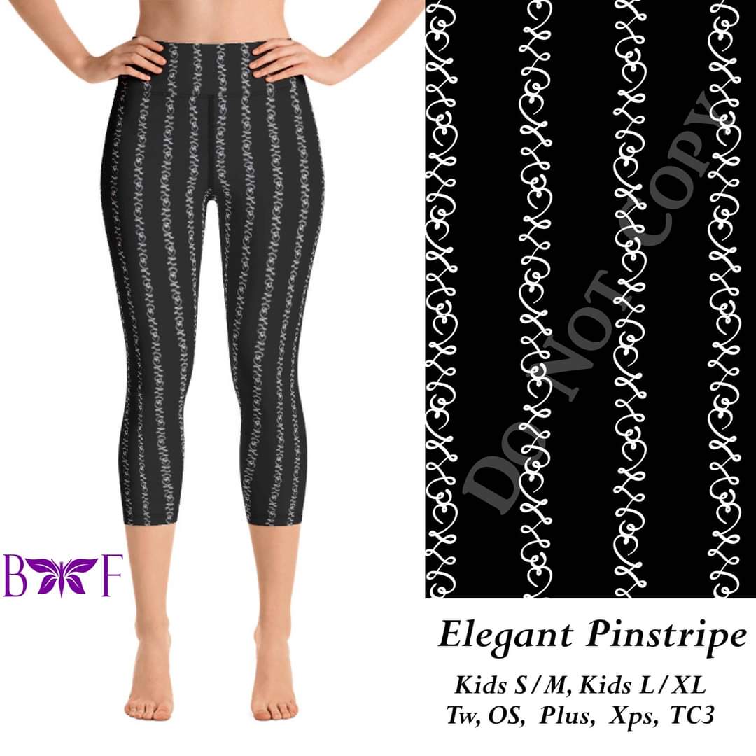 Elegant Pinstripe capris, loungers, joggers, and skorts