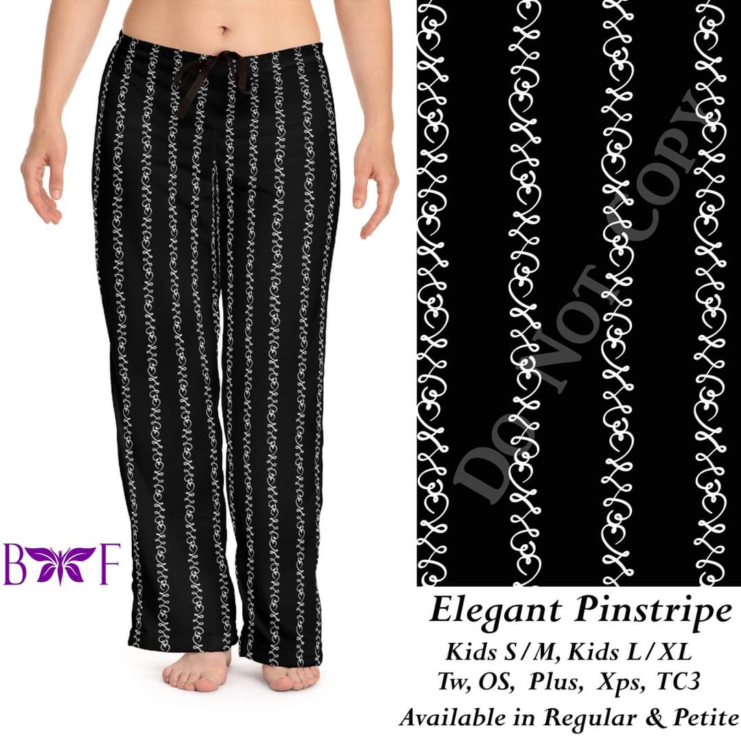 Elegant Pinstripe capris, loungers, joggers, and skorts