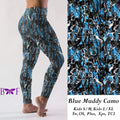 Blue Muddy Camo leggings