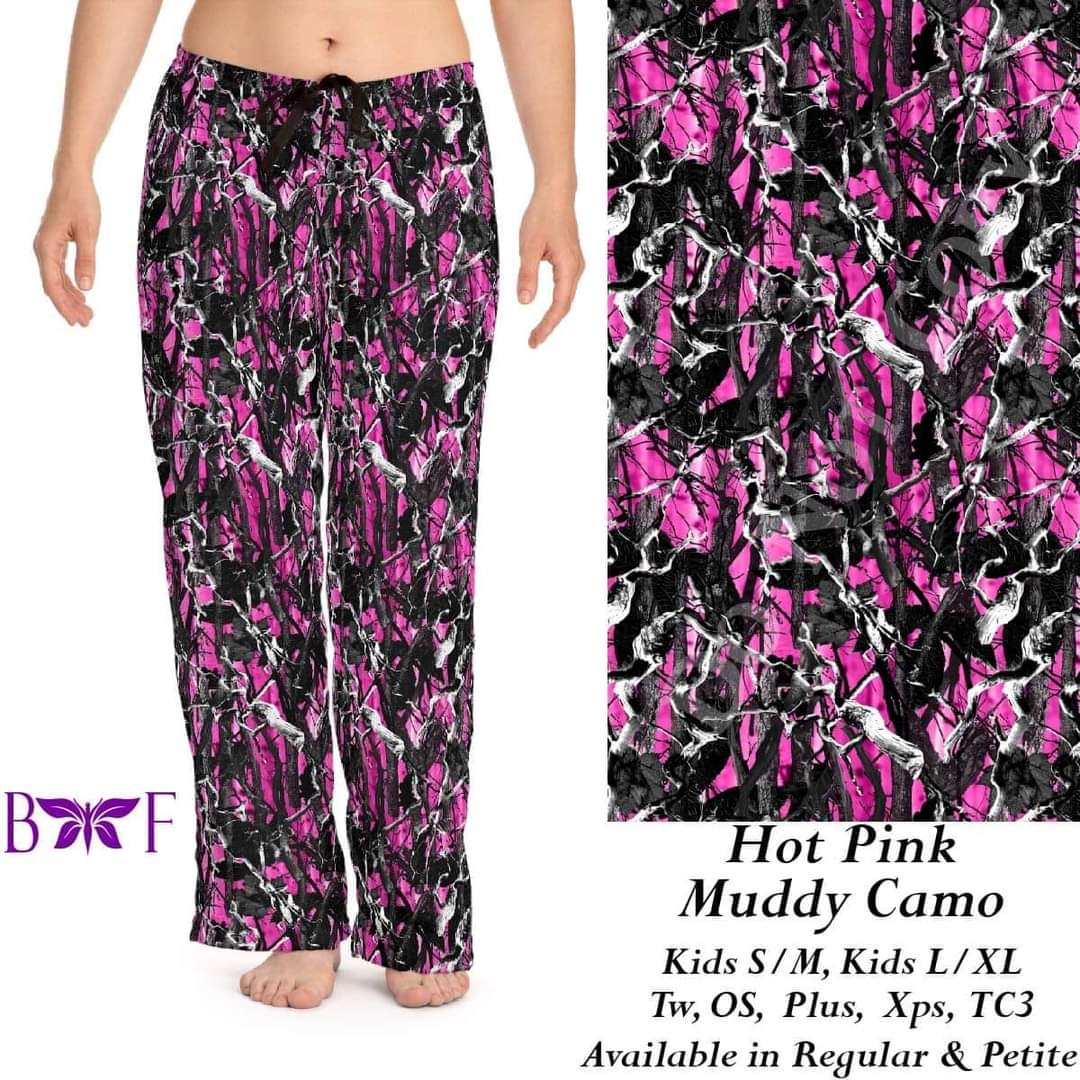 Hot Pink Muddy Camo TC lounge pants