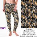 Orange Muddy Camo jogger