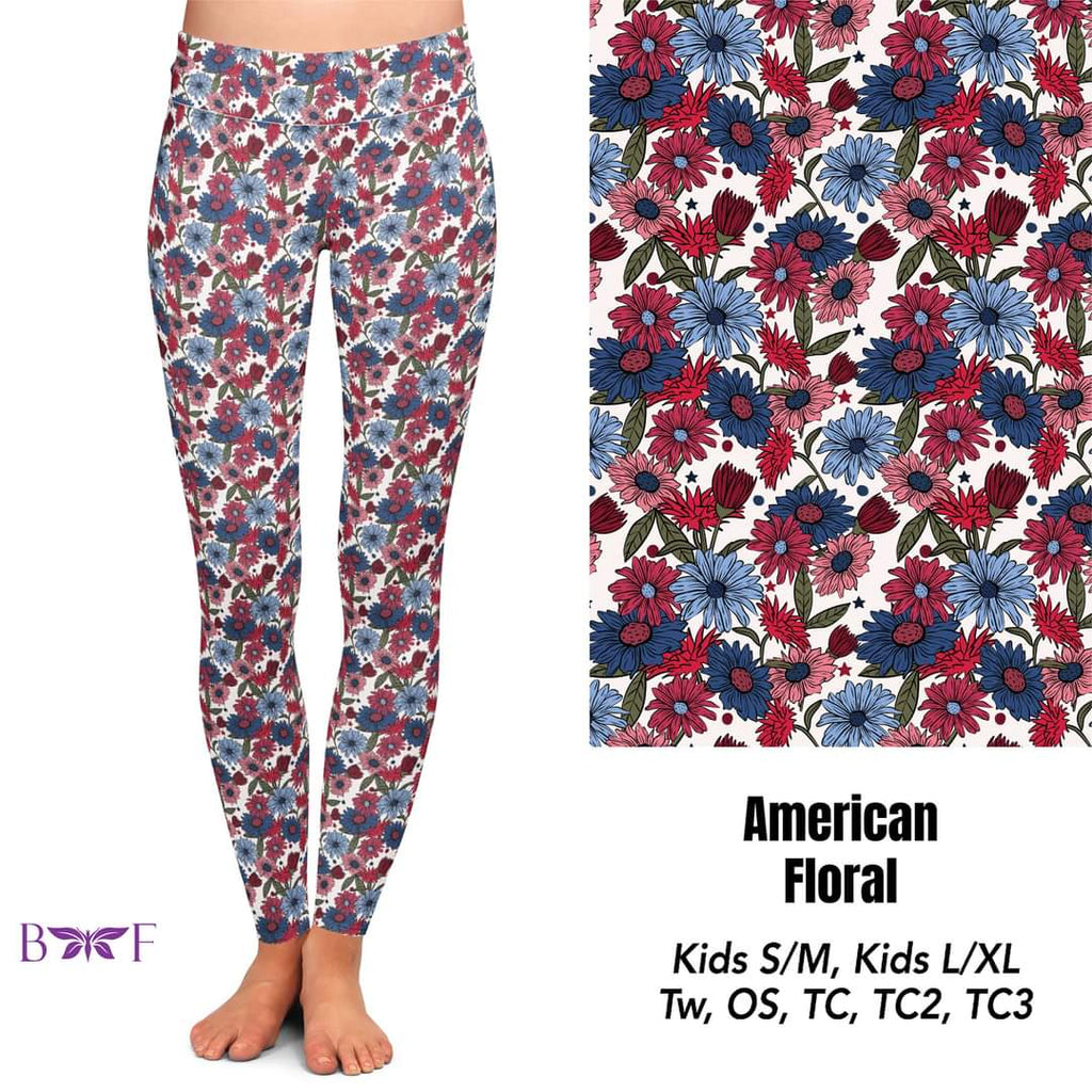 American Floral skorts,Capris and Shorts with pockets