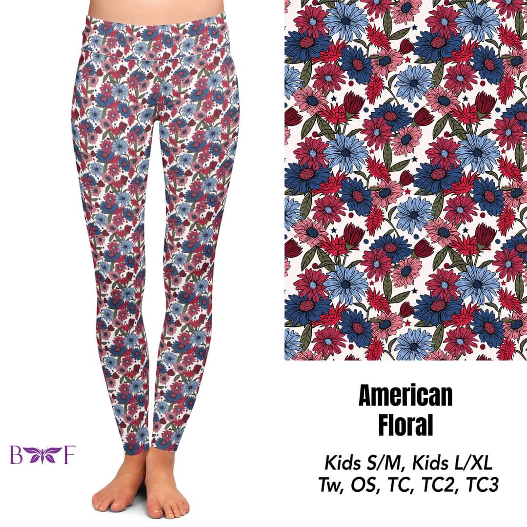 American Floral skorts,Capris and Shorts with pockets