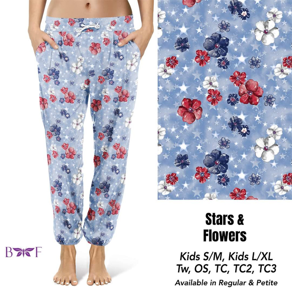 Stars and Flowers Capris and skorts with pockets