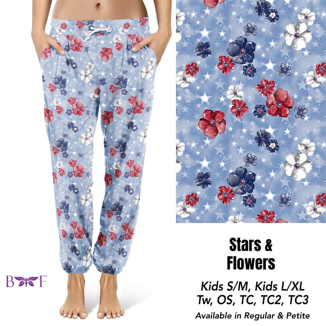 Stars and Flowers Capris and skorts with pockets