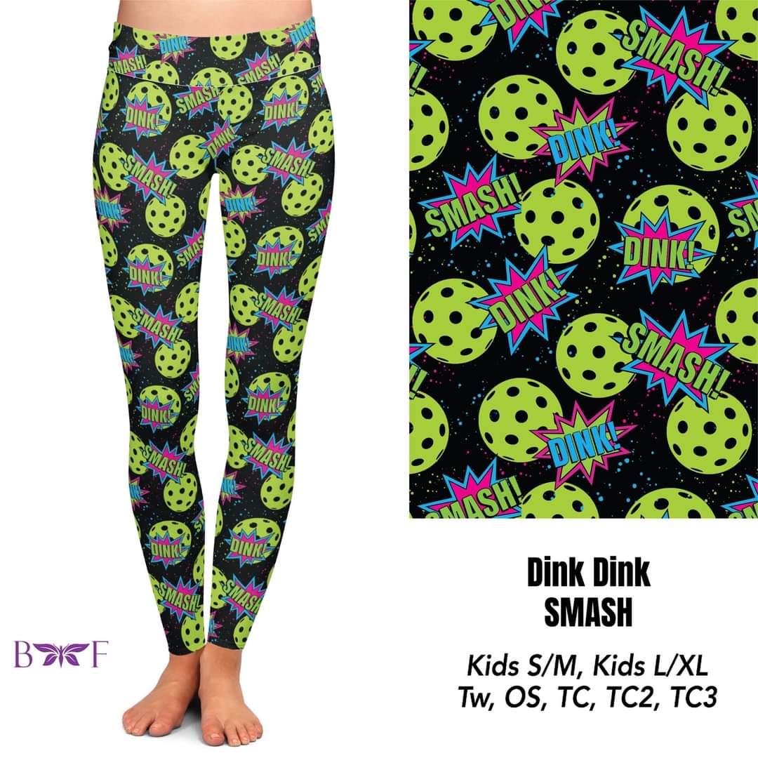 Pickleball Dink Dink Smash capris, skorts and biker shorts with pockets