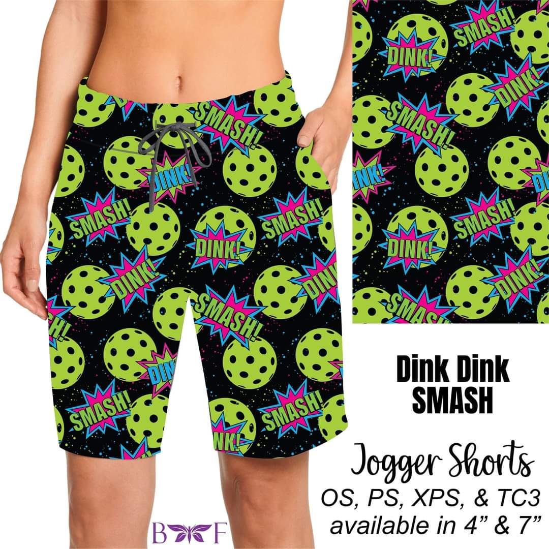 Pickleball Dink Dink Smash capris, skorts and biker shorts with pockets