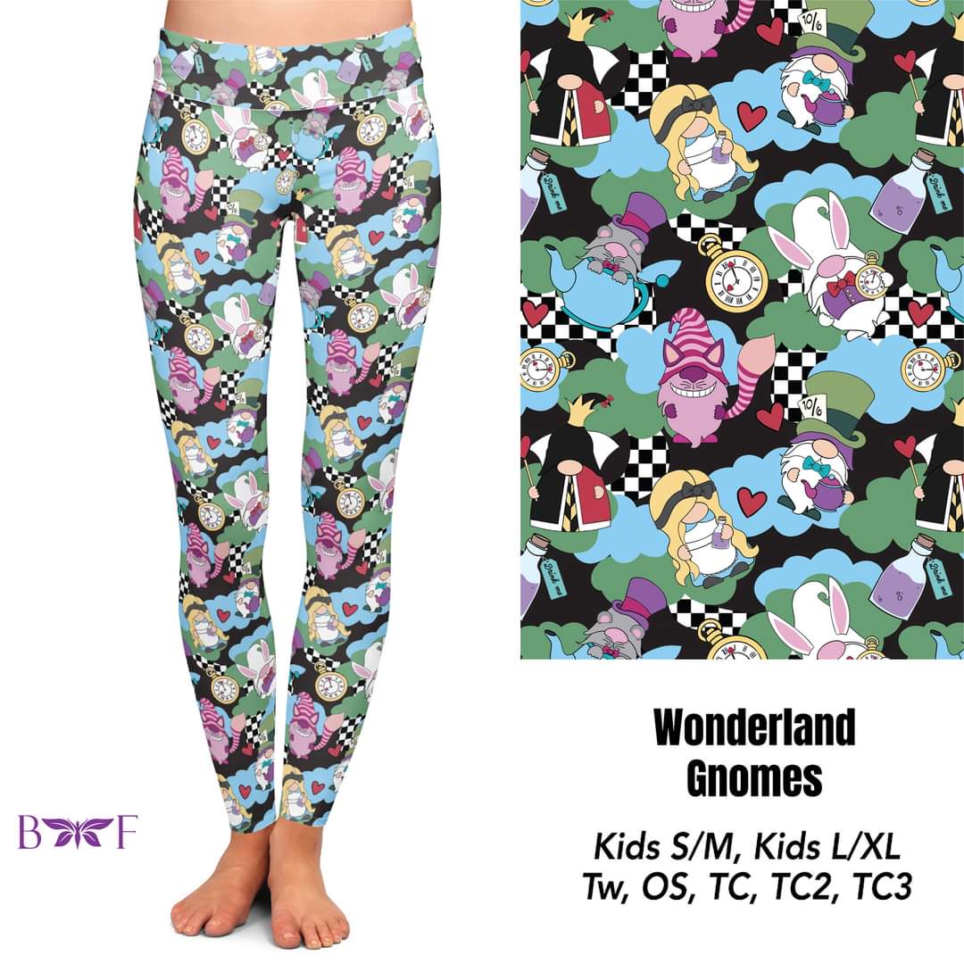 Wonderland Gnomes leggings with pockets
