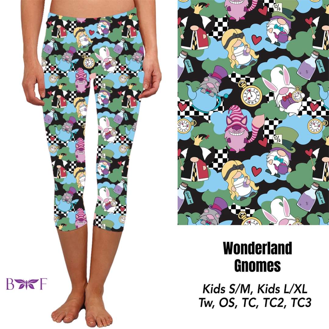 Wonderland Gnomes leggings with pockets