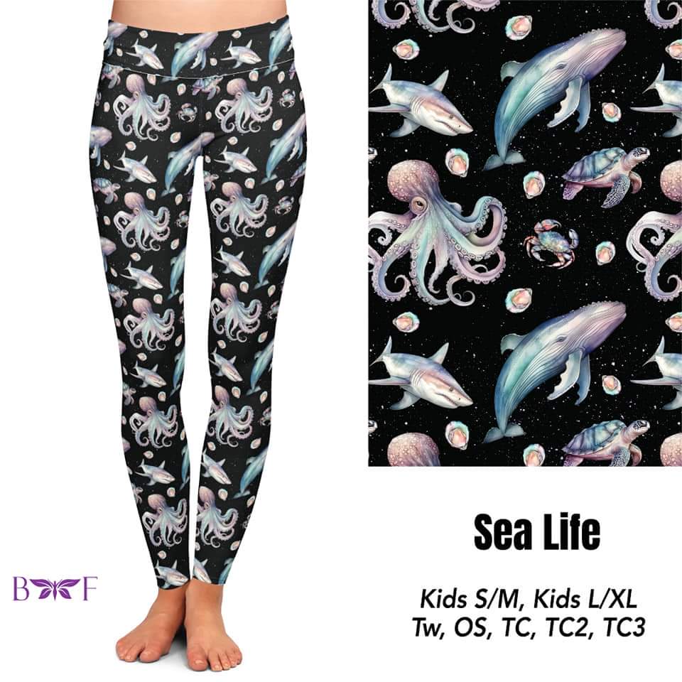 Sea Life skorts and biker shorts with pockets