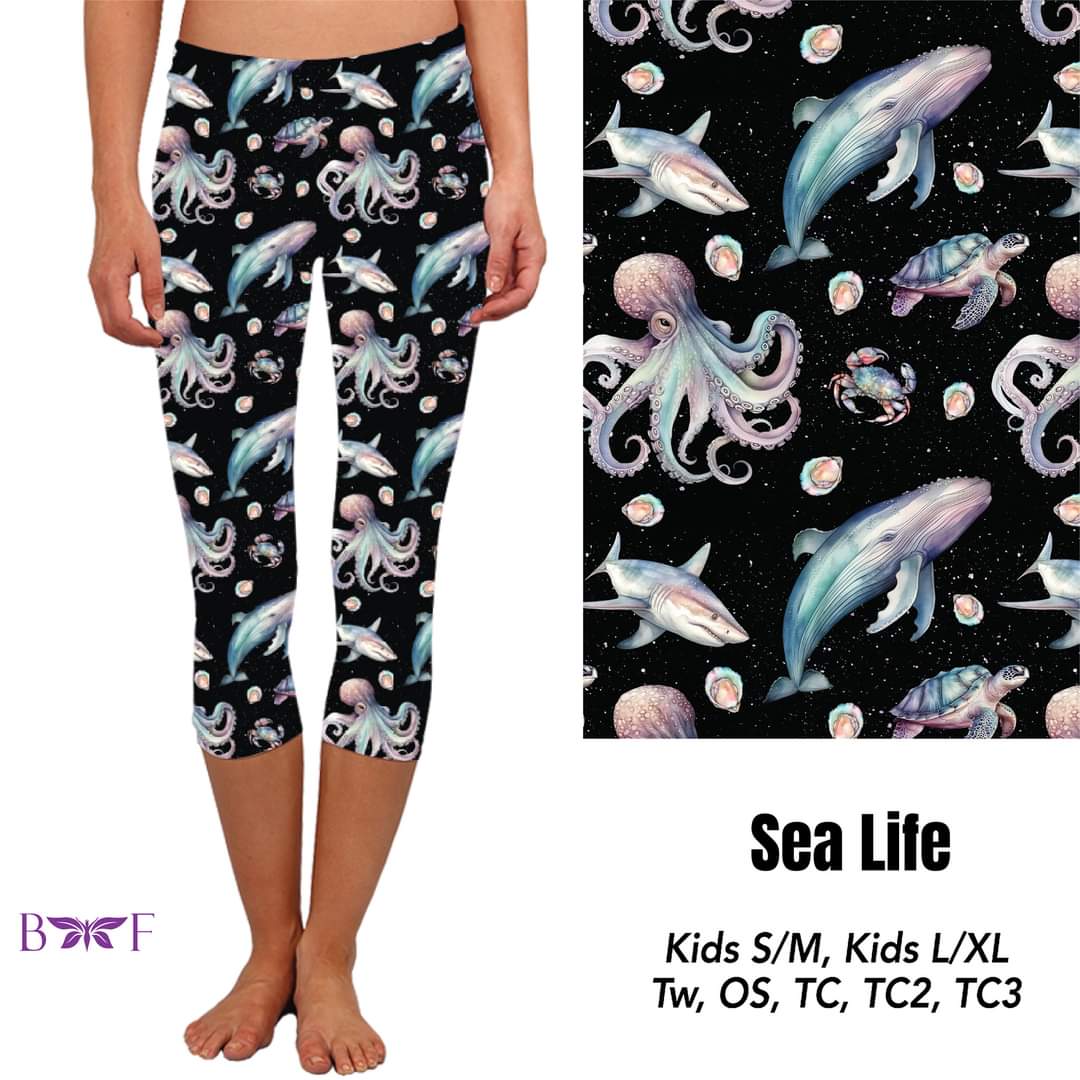 Sea Life skorts and biker shorts with pockets