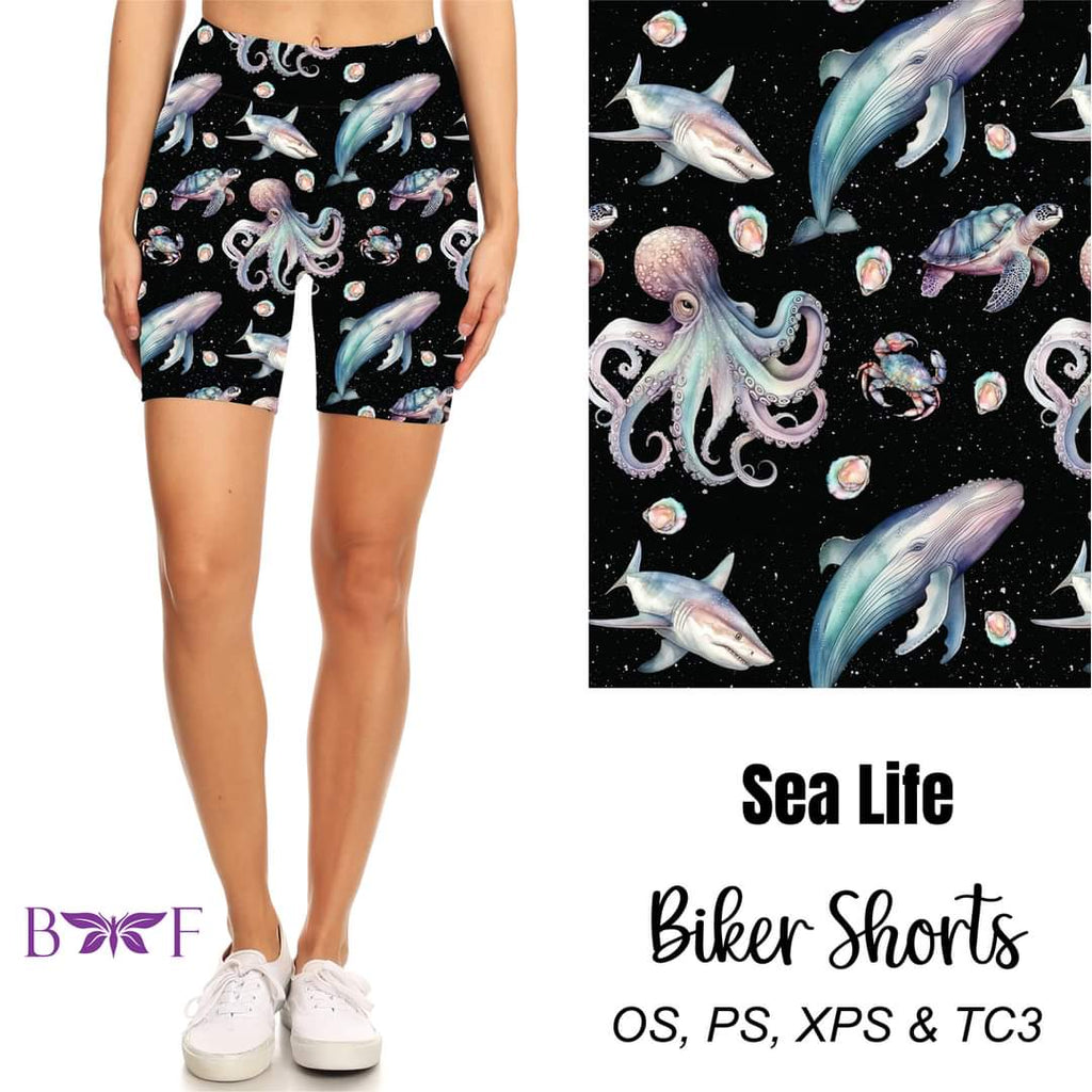Sea Life skorts and biker shorts with pockets