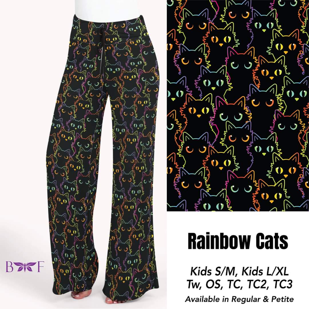 Rainbow Cats capris, skorts, and biker shorts with pockets
