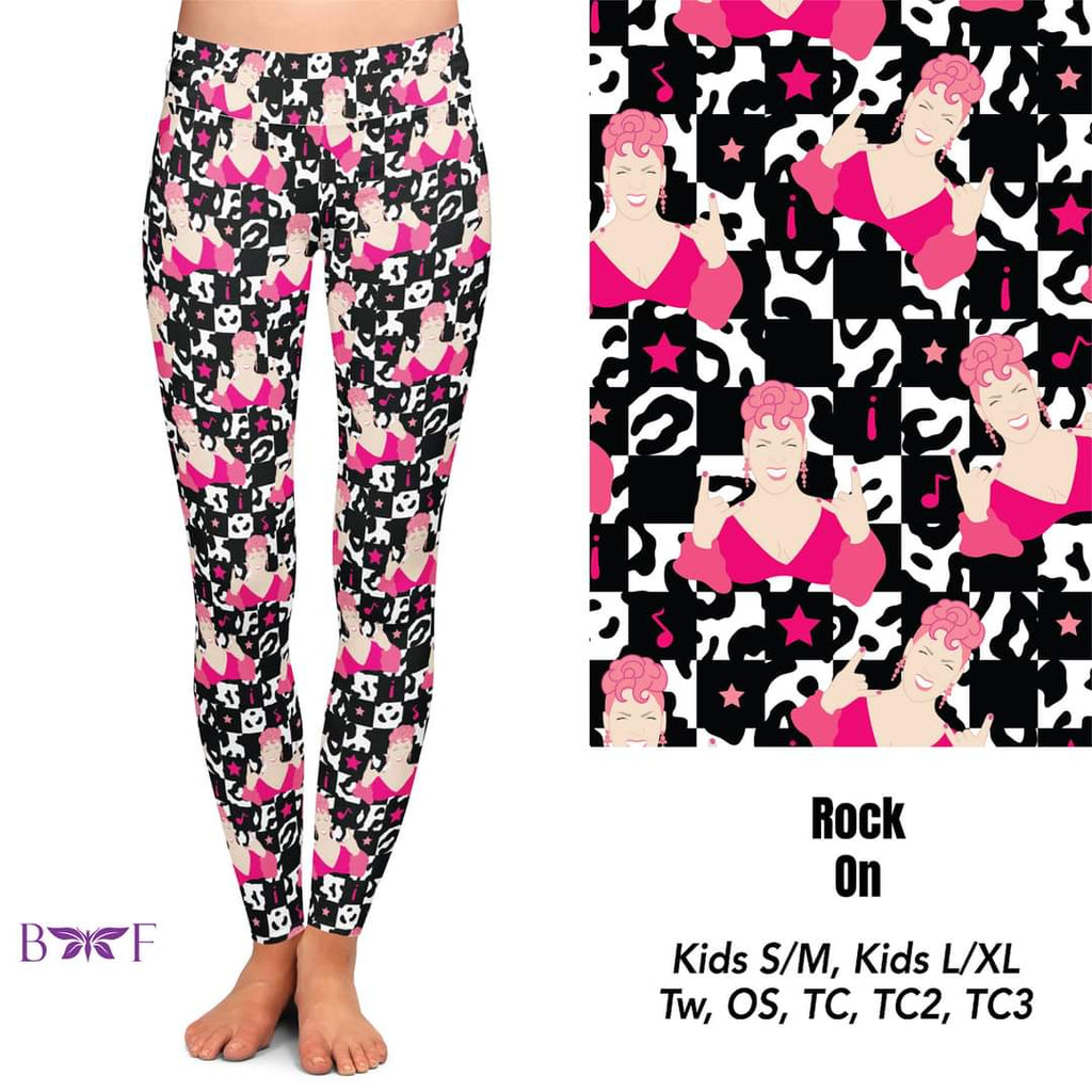 Rock On leggings, capris, skorts, and biker shorts