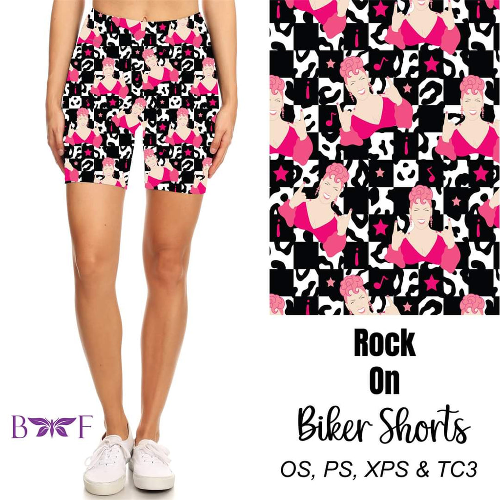 Rock On leggings, capris, skorts, and biker shorts